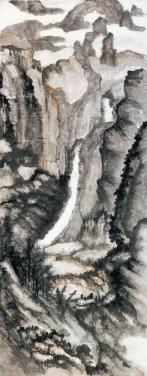 《青山山色》
饒宗頤（1917–2018）
1980年代
設色水墨紙本
高367 x 闊144厘米

圖片來源：饒宗頤基金